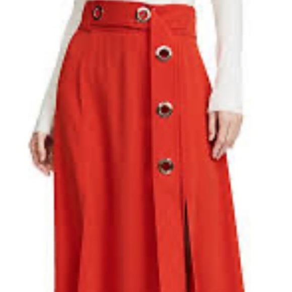 Derek Lam 10 Crosby red midi skirt size 10 NWT - Picture 1 of 6